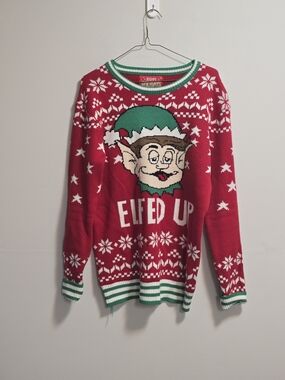 Holiday 'Elfed Up' Red & Green Men's Sweater